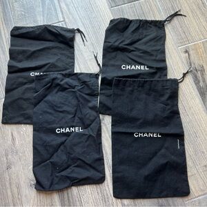 Set of 4 Chanel shoe bags